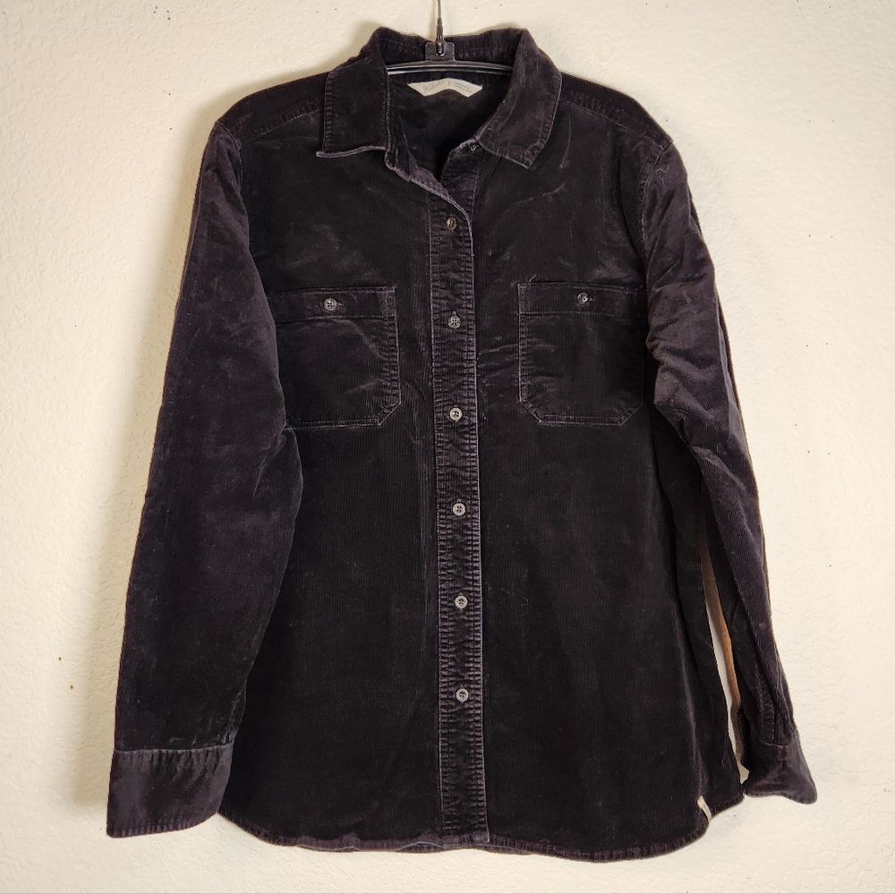 Woolrich Black‎ Corduroy Button Up Long Sleeve Shirt, Size S